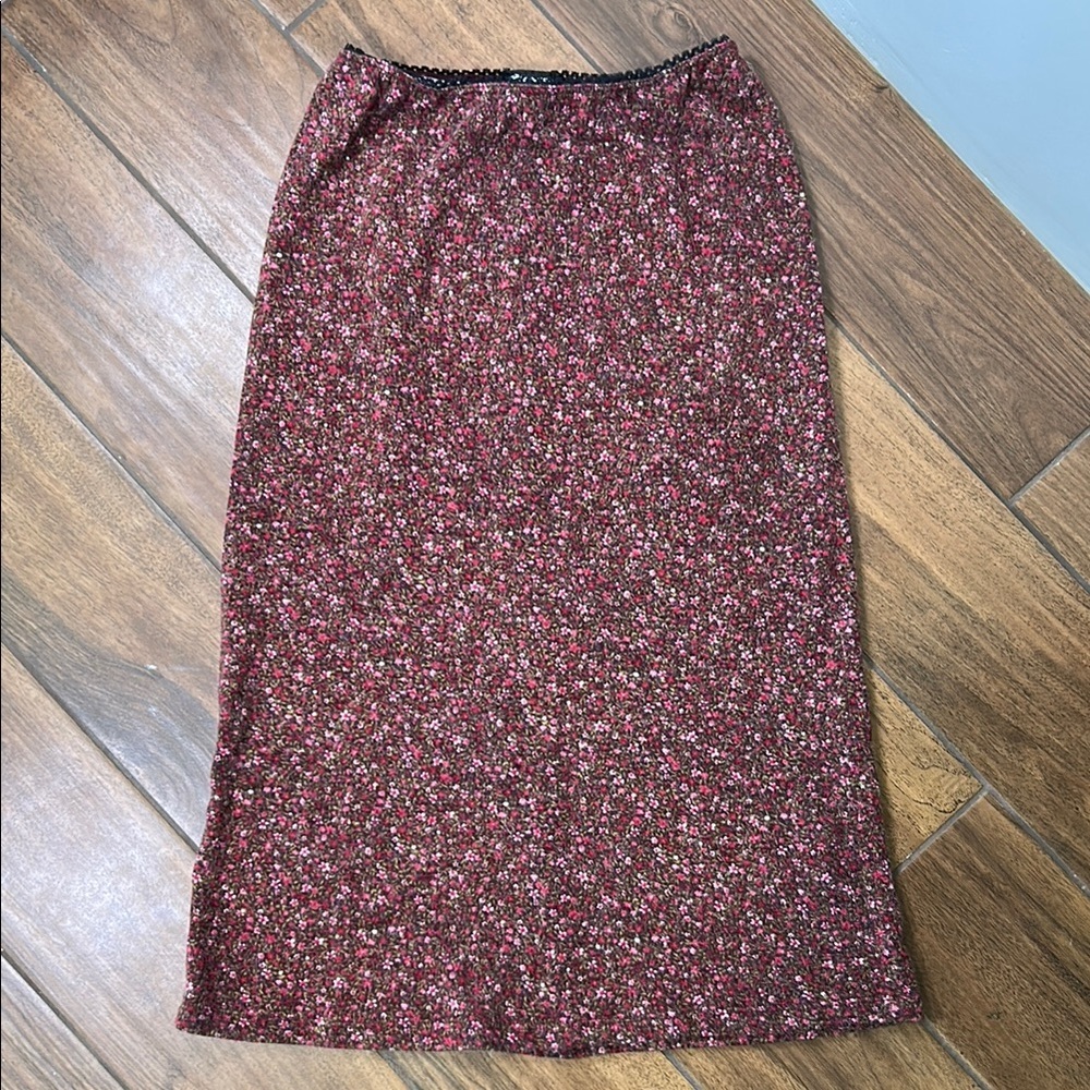 Vintage Floral Midi Skirt-Picasso Style brand-size medium